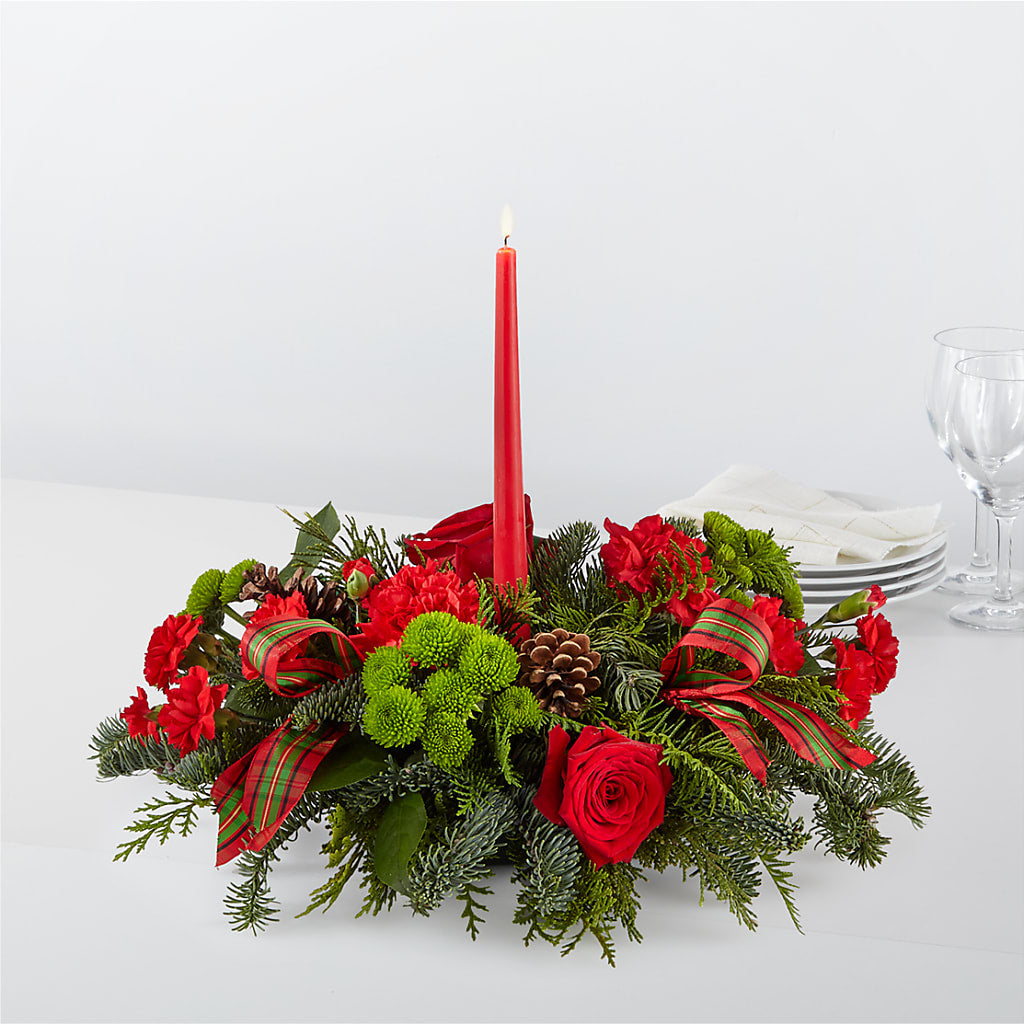 By the Candlelight Centerpiece – FLORAL CREATIONS & GIFTS, Weslaco TX