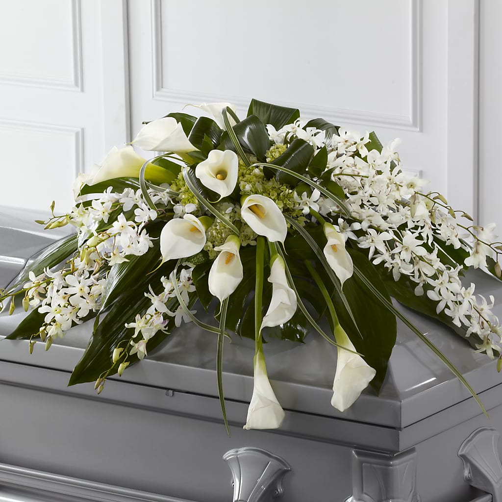 Angel Wings Casket Spray – FLORAL CREATIONS & GIFTS, Weslaco TX