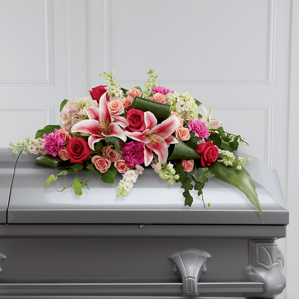 Splendid Grace Casket Spray – FLORAL CREATIONS & GIFTS, Weslaco TX