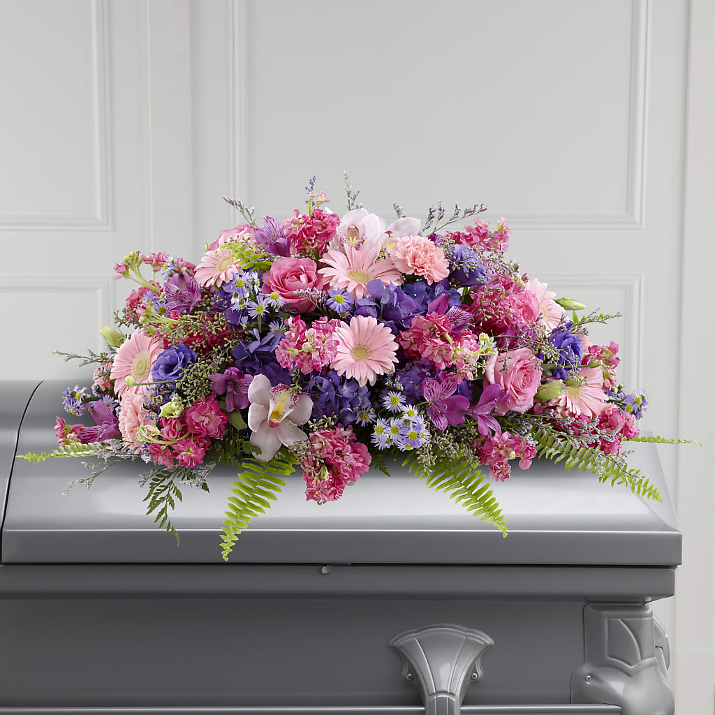 Glorious Garden Casket Spray – FLORAL CREATIONS & GIFTS, Weslaco TX