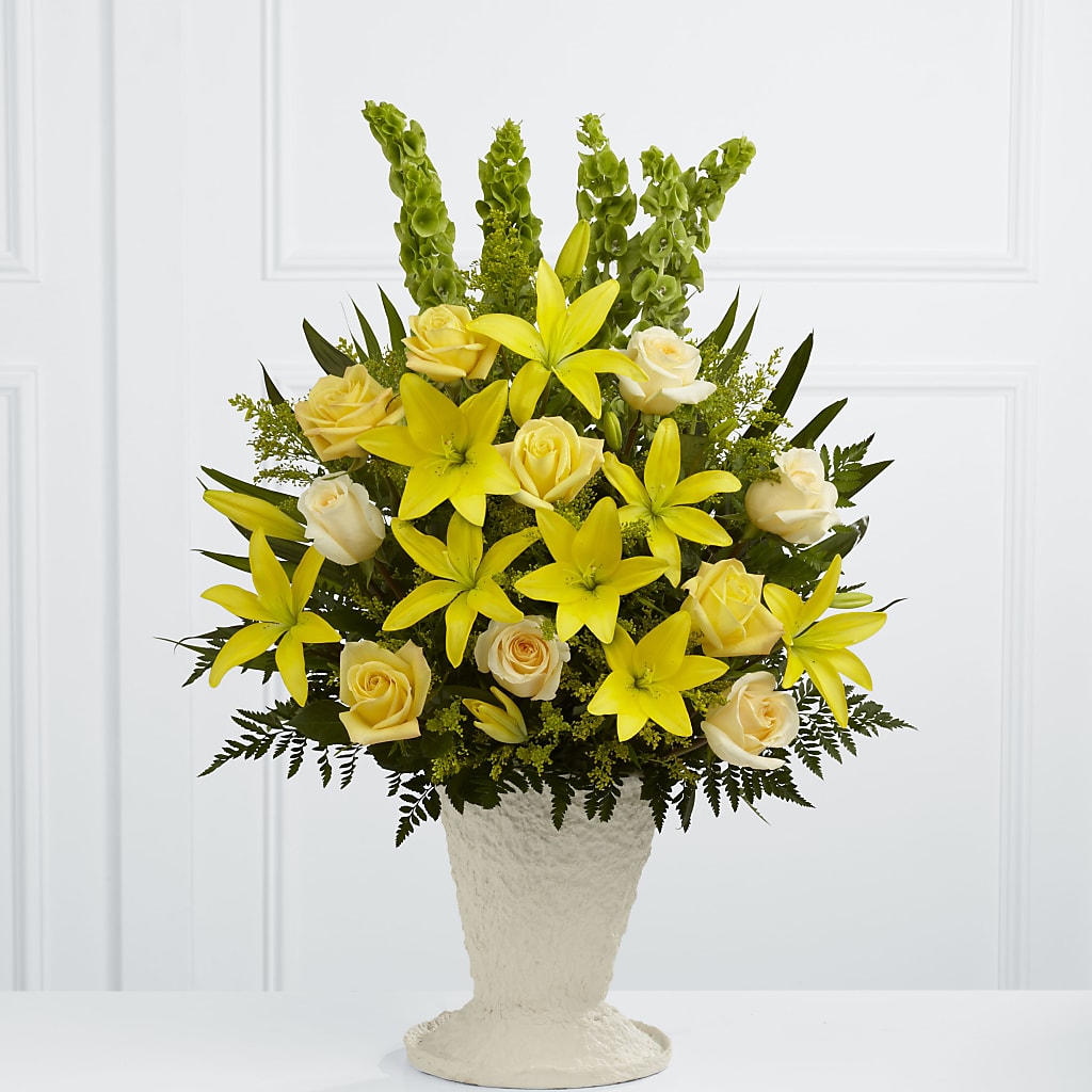 Golden Memories Arrangement – FLORAL CREATIONS & GIFTS, Weslaco TX