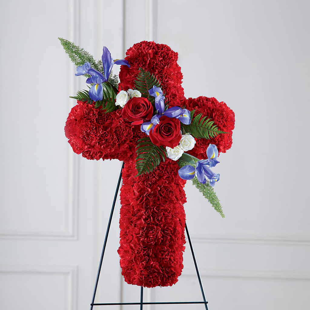 Faithful Hero Floral Cross – FLORAL CREATIONS & GIFTS, Weslaco TX