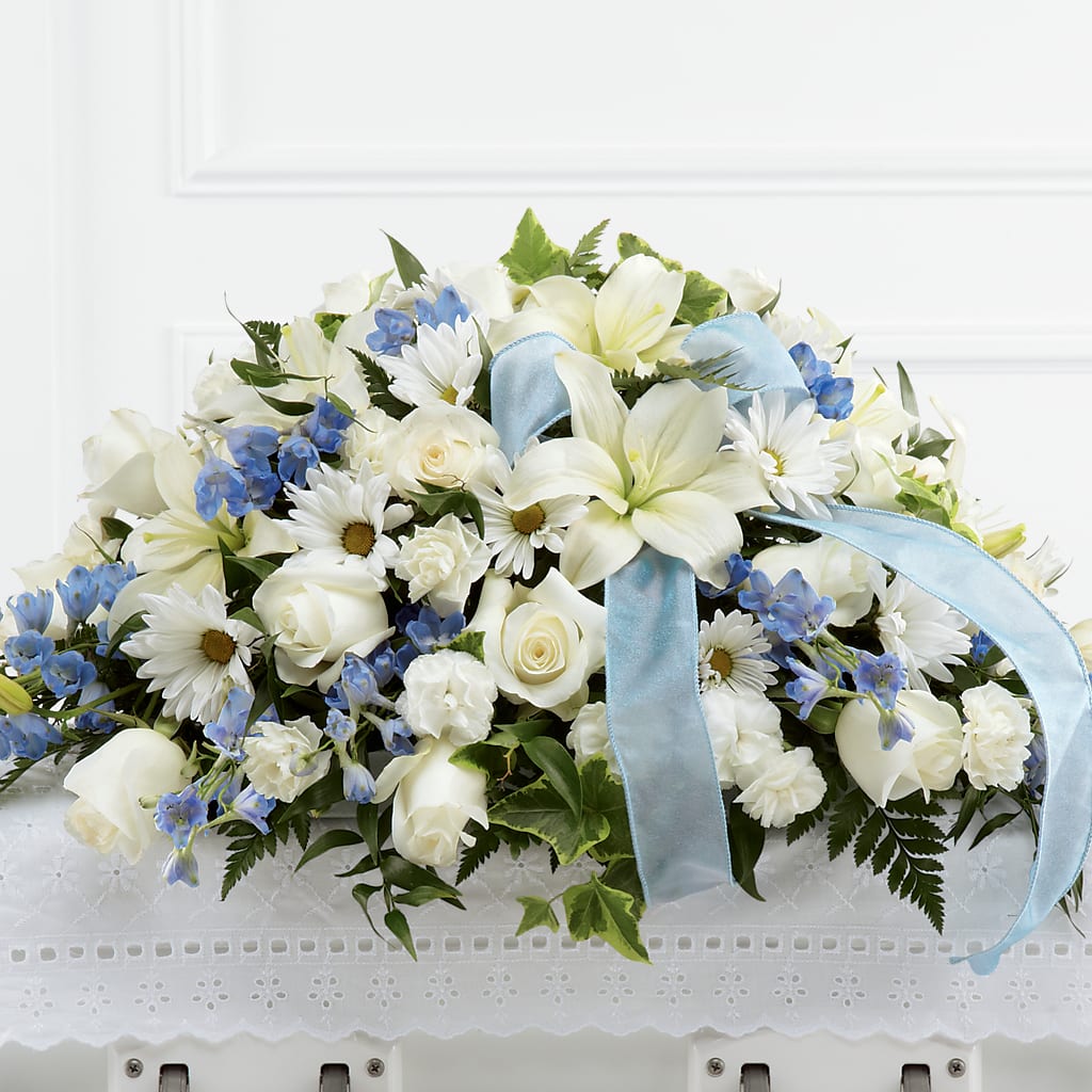 Tender Treasure Casket Spray – FLORAL CREATIONS & GIFTS, Weslaco TX