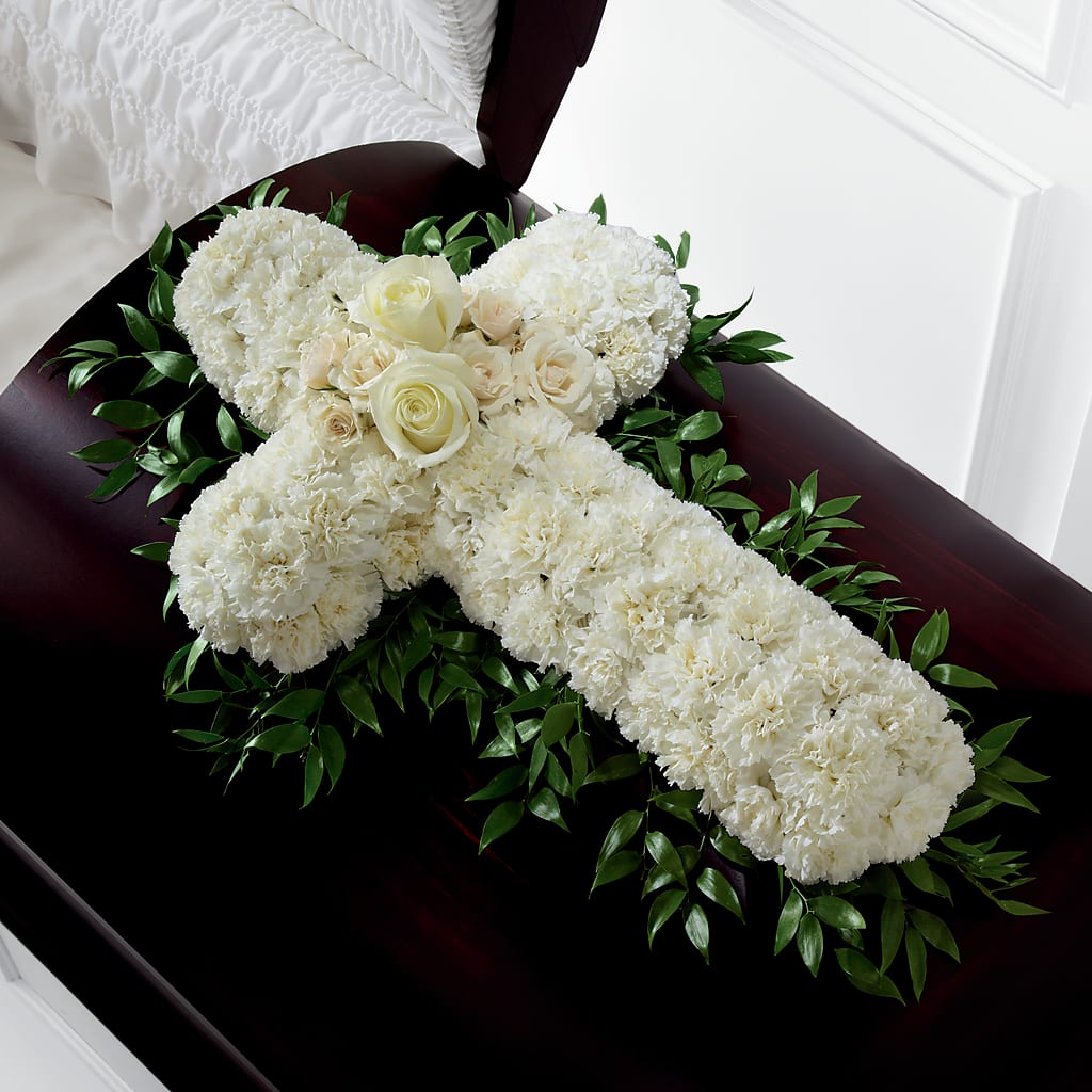 Peaceful Memories Casket Spray (Standard) – FLORAL CREATIONS & GIFTS, Weslaco TX