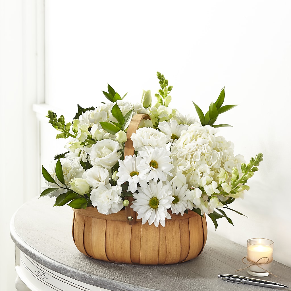 Pure Ivory Basket – FLORAL CREATIONS & GIFTS, Weslaco TX