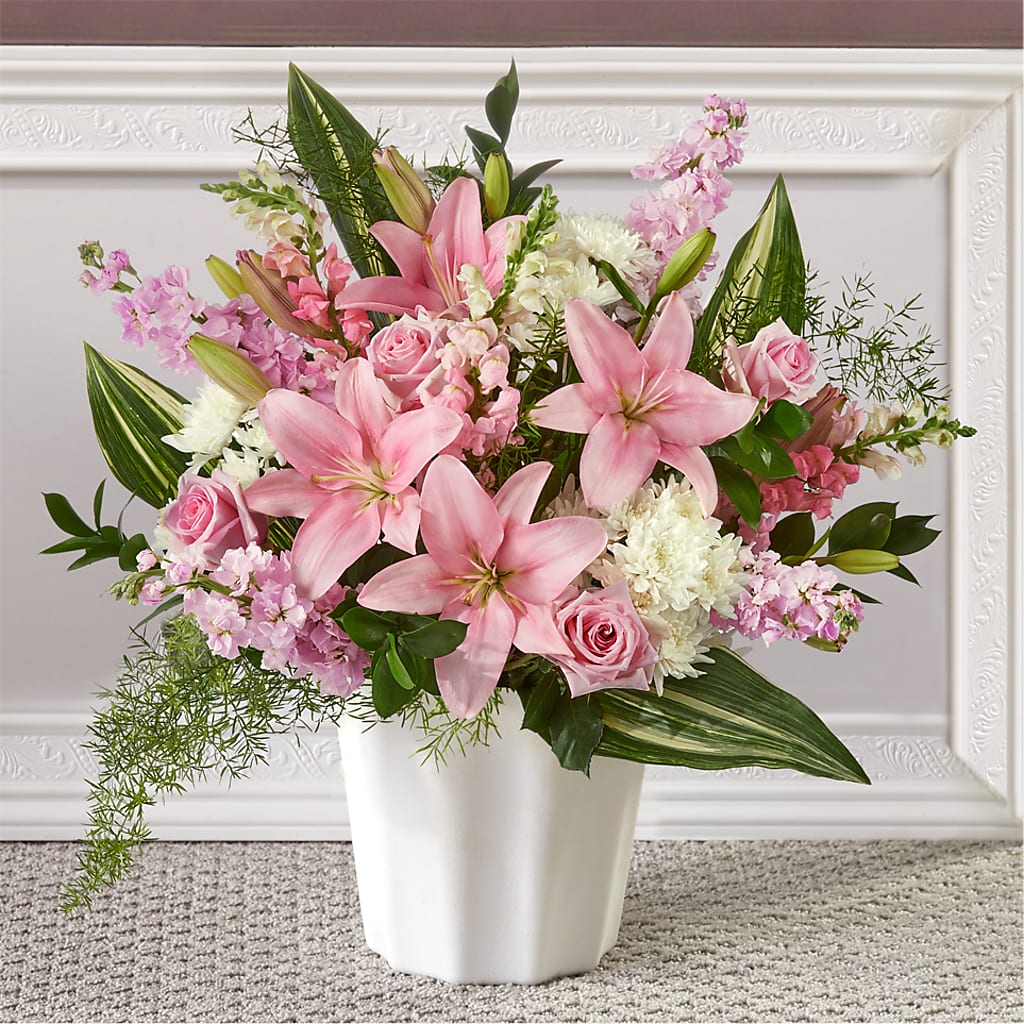 Simply Serene Floor Basket – FLORAL CREATIONS & GIFTS, Weslaco TX