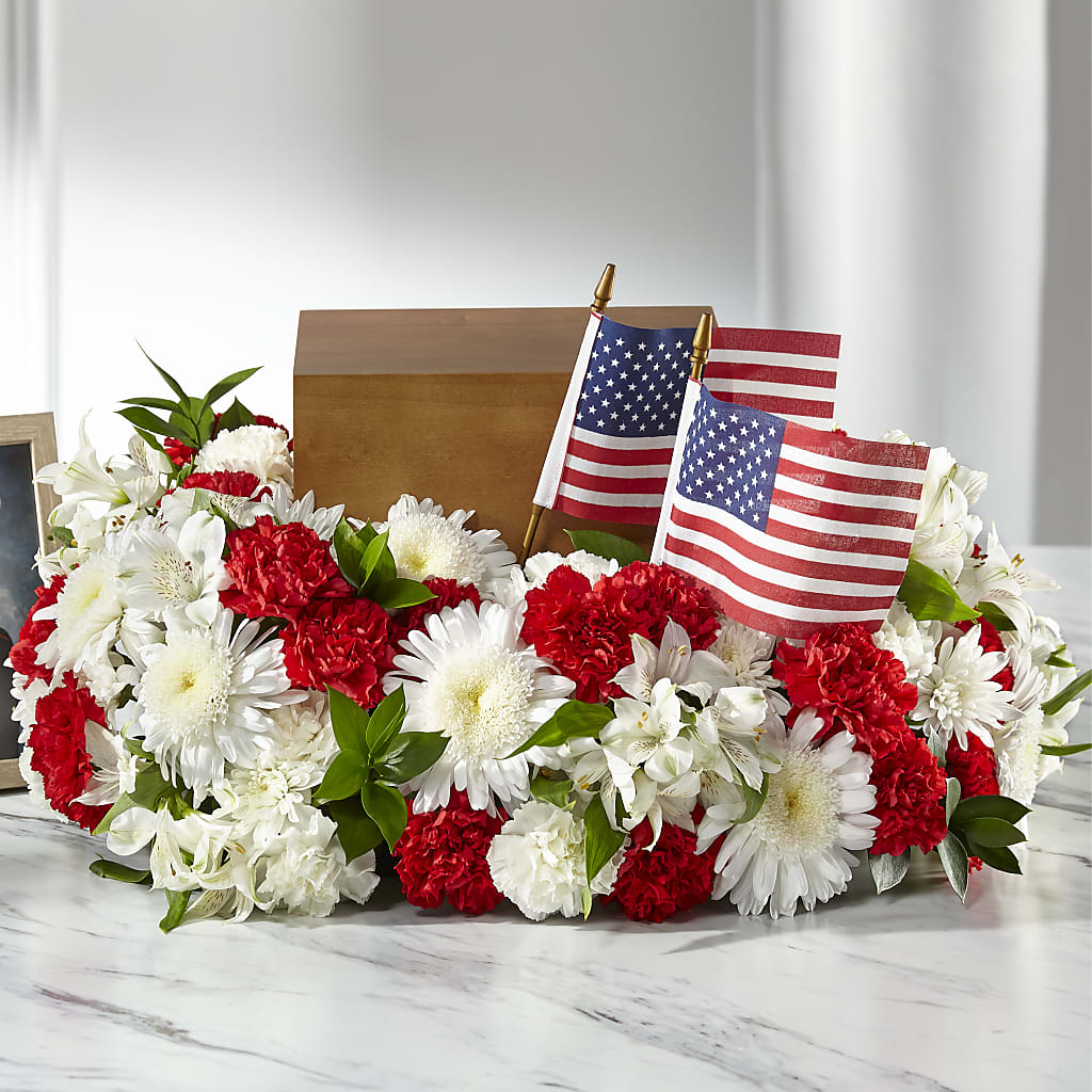 Spirit of Patriotism Cremation Adornment – FLORAL CREATIONS & GIFTS, Weslaco TX