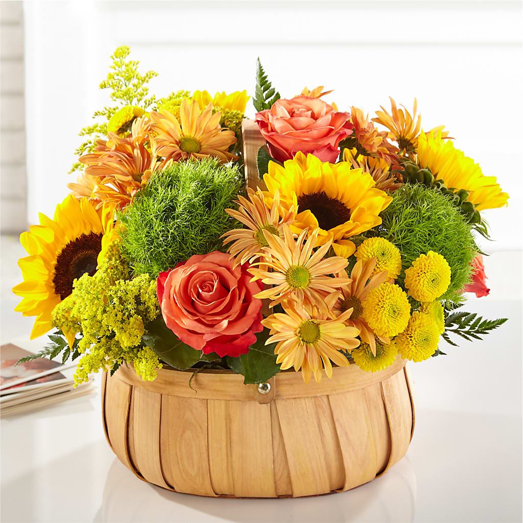 Harvest Sunflower Basket – FLORAL CREATIONS & GIFTS, Weslaco TX