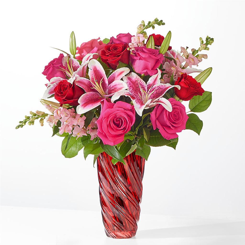 Always You Bouquet with Luxe Swirl Vase – FLORAL CREATIONS & GIFTS, Weslaco TX