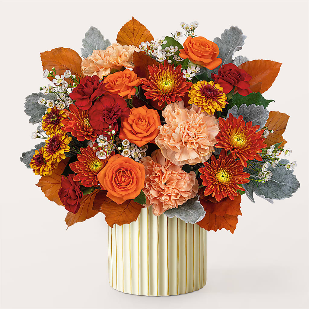 Merlot Bouquet with Ivory Vase – FLORAL CREATIONS & GIFTS, Weslaco TX