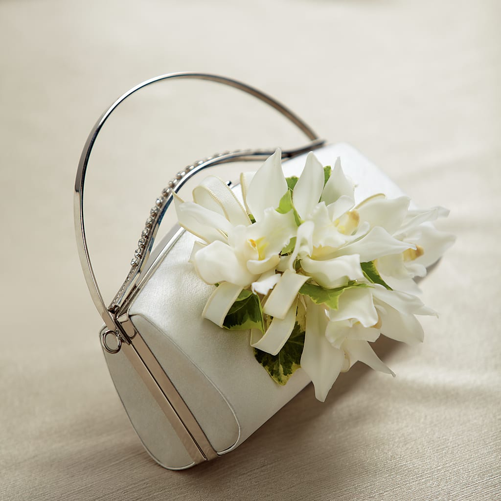 White Purse Decor – FLORAL CREATIONS & GIFTS, Weslaco TX