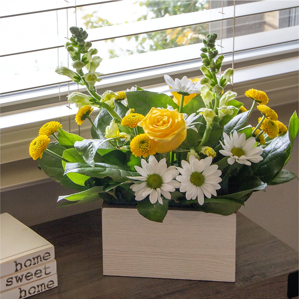 Sun Salutation Box Bouquet – FLORAL CREATIONS & GIFTS, Weslaco TX