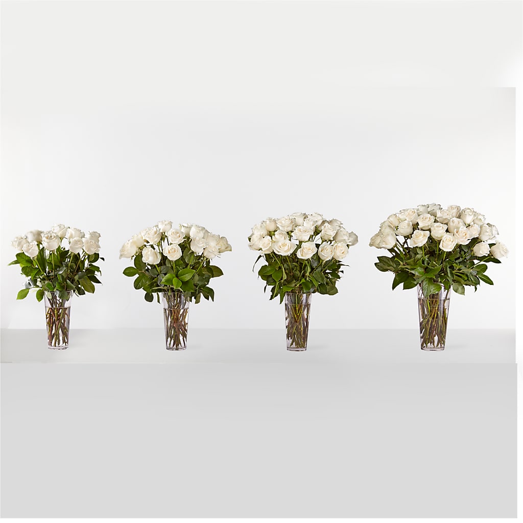 Long Stem White Rose Bouquet – FLORAL CREATIONS & GIFTS, Weslaco TX