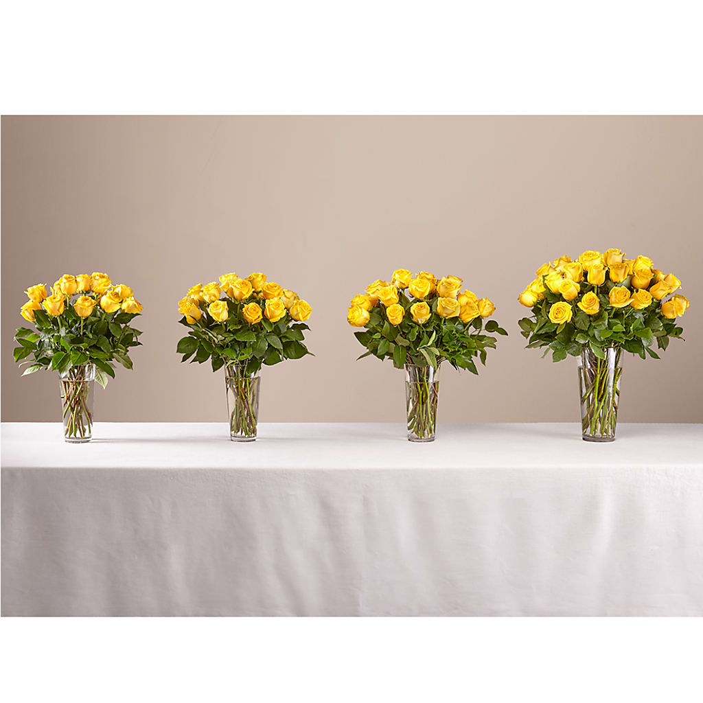 Long Stem Yellow Rose Bouquet – FLORAL CREATIONS & GIFTS, Weslaco TX