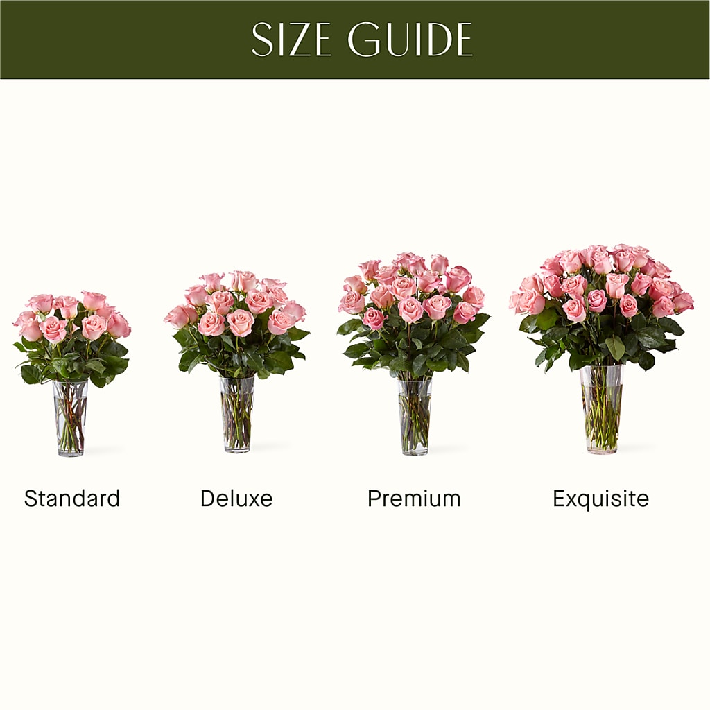 Long Stem Pink Rose Bouquet – FLORAL CREATIONS & GIFTS, Weslaco TX