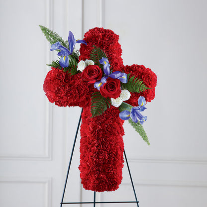 Faithful Hero Floral Cross – FLORAL CREATIONS & GIFTS, Weslaco TX