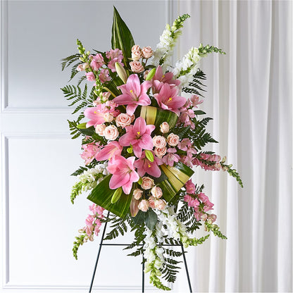 Elegant Embrace Standing Spray – FLORAL CREATIONS & GIFTS, Weslaco TX