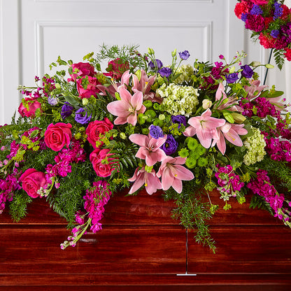 Radiant Tribute Casket Spray – FLORAL CREATIONS & GIFTS, Weslaco TX