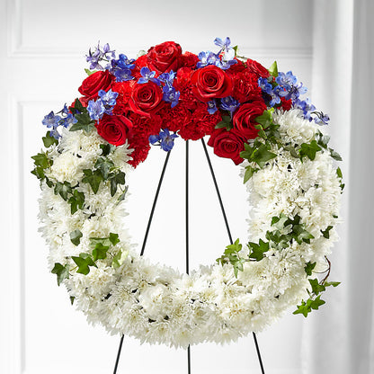 Patriotic Passion Wreath – FLORAL CREATIONS & GIFTS, Weslaco TX