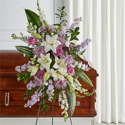 Grateful Hearts Standing Spray – FLORAL CREATIONS & GIFTS, Weslaco TX