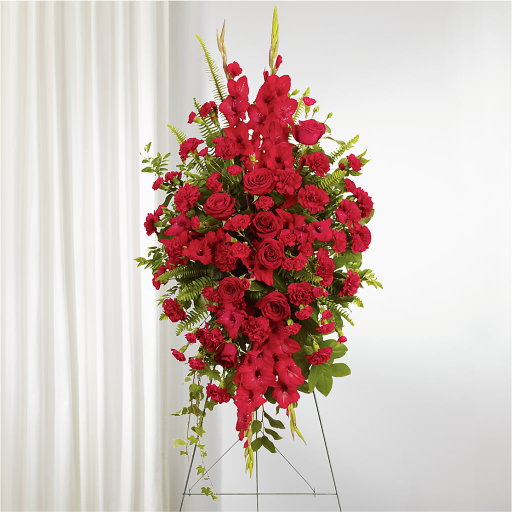 From the Heart Standing Spray – FLORAL CREATIONS & GIFTS, Weslaco TX