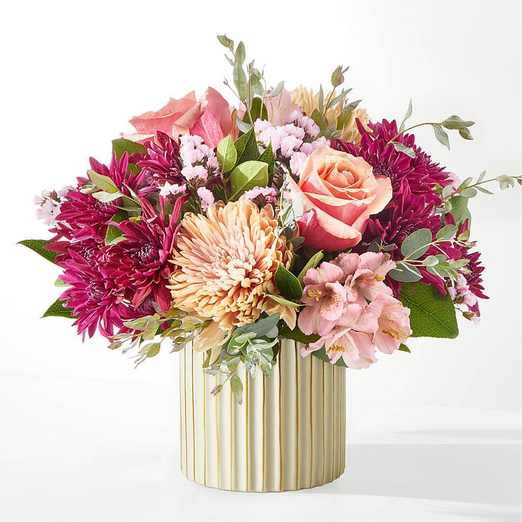 Berry Cobbler Bouquet with Ivory Vase – FLORAL CREATIONS & GIFTS, Weslaco TX