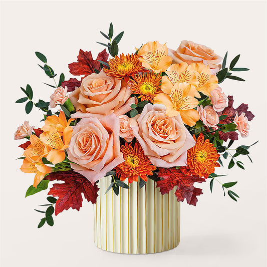 Spiced Latte Bouquet with Ivory Vase – FLORAL CREATIONS & GIFTS, Weslaco TX