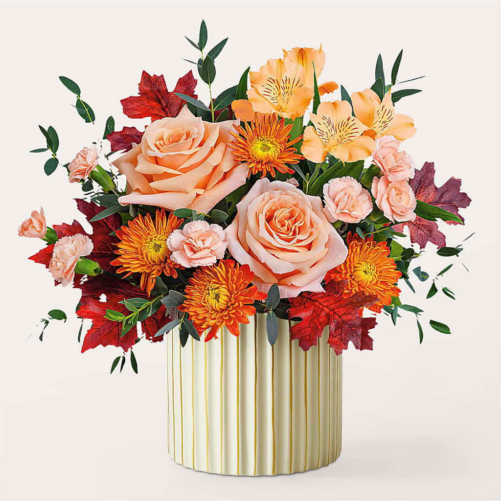 Spiced Latte Bouquet with Ivory Vase – FLORAL CREATIONS & GIFTS, Weslaco TX