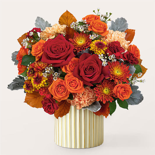 Merlot Bouquet with Ivory Vase – FLORAL CREATIONS & GIFTS, Weslaco TX