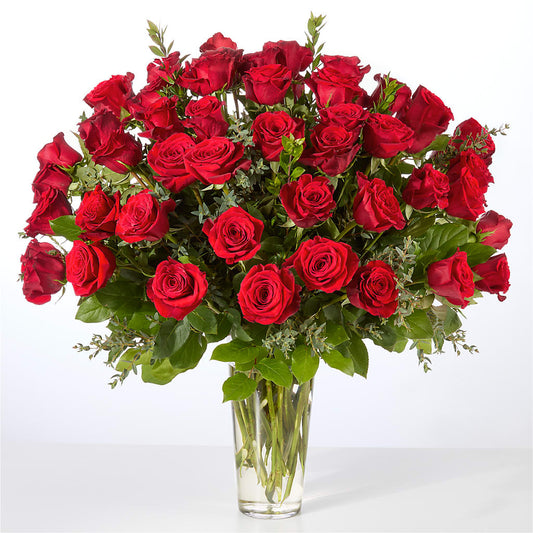 Forever Yours Fifty Stem Red Rose Bouquet – FLORAL CREATIONS & GIFTS, Weslaco TX