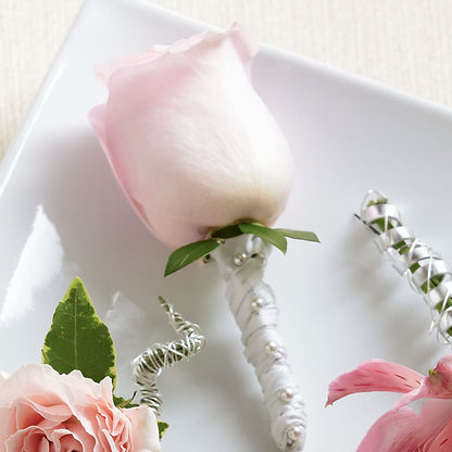 Pink Rose Boutonniere – FLORAL CREATIONS & GIFTS, Weslaco TX