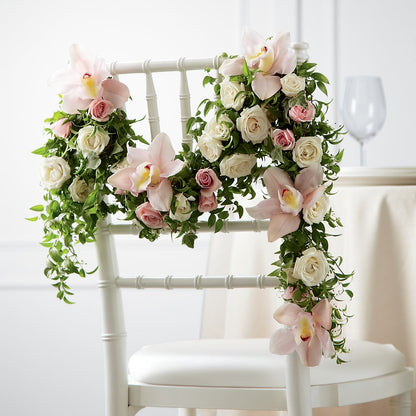 Orchid Rose Chair Décor – FLORAL CREATIONS & GIFTS, Weslaco TX