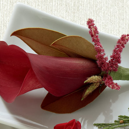 Red Calla Boutonniere – FLORAL CREATIONS & GIFTS, Weslaco TX