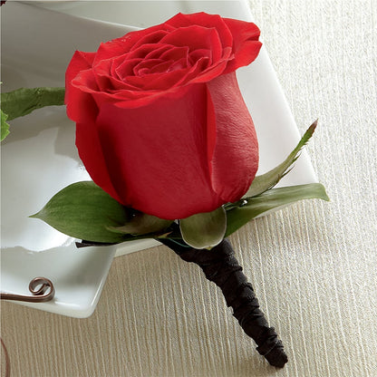 Red Rose Boutonniere – FLORAL CREATIONS & GIFTS, Weslaco TX